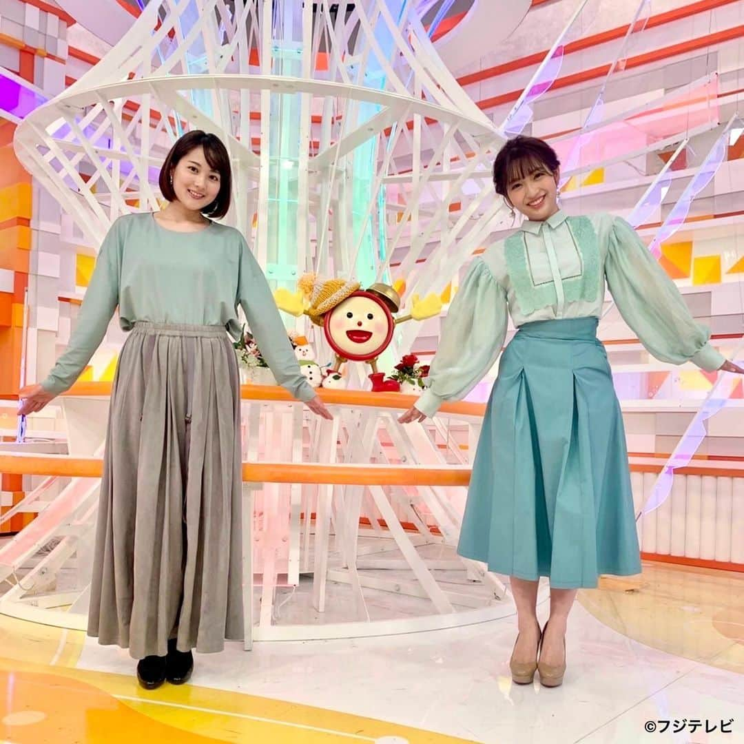 フジテレビ「めざましテレビ」さんのインスタグラム写真 - (フジテレビ「めざましテレビ」Instagram)「今日はグリーンを基調とした衣装✨ 藤本アナとリンクコーデ風でした☺️🌿  ところで、今週お届けしている めざまし✖️映画『コンフィデンスマンJP』 コラボクイズ🎉 皆さん参加してくれましたか😊  今日は少し難しかったかもしれませんね😂 クイズ企画は明日までありますので ぜひお楽しみに❣️  #めざましテレビ #永尾亜子」1月13日 16時12分 - mezamashi.tv