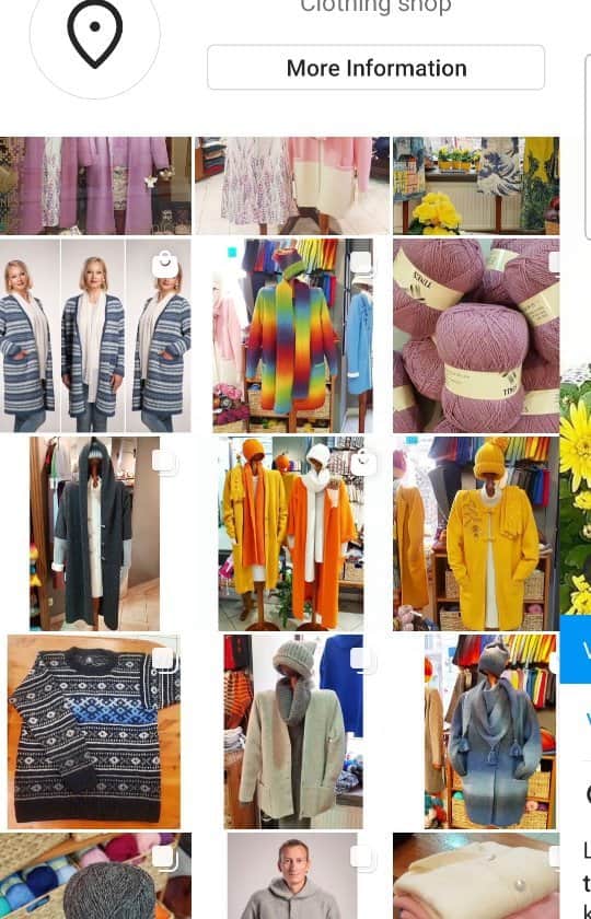 ティネスのインスタグラム：「Dive into knitwear paradise at @tinesshop 🧶❤🇱🇻 Our boutique ir full with colorful, warm and stylish knitwear. Knitted cardigans, sweaters, coats and accessories. We also sell 100% wool yarn. Visit us in Riga Old Town or shop online: WWW.TINES.LV」