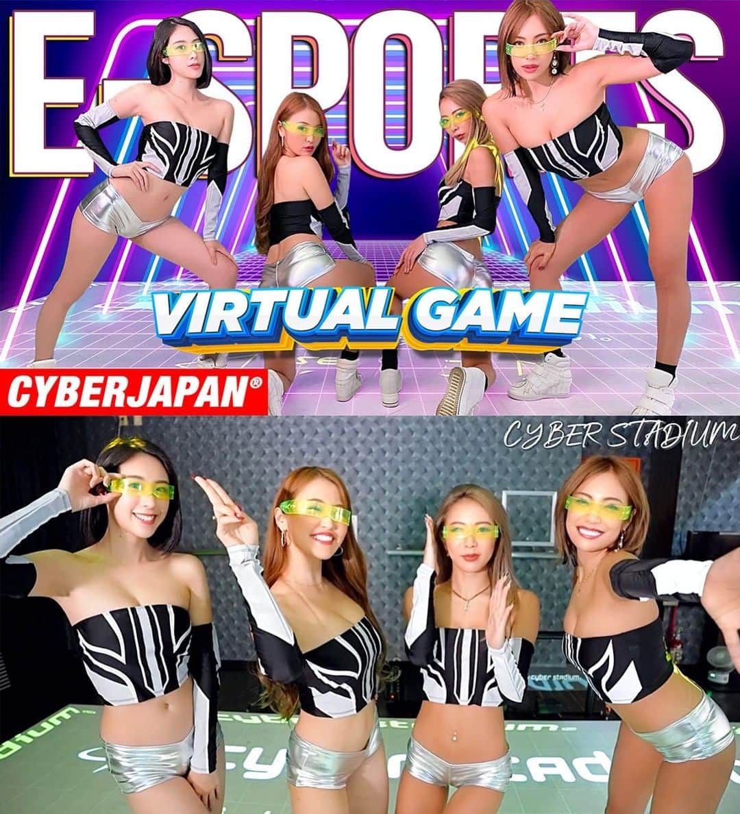 のインスタグラム：「本日の CYBERJAPAN DANCERS の公式 YouTube チャンネルの新しい動画がアップ‼️🥳  CYBERJAPAN DANCERS が、サイバーな Esports に挑戦！！🔥🔥 KANAE,JUNON, CHIAKI と HARAちゃん‼️😍👏 是非 Check して下さい‼️😊✨  ⚡️CYBERJAPAN DANCERS 公式 YouTube ⚡️  CYBERJAPAN DANCERS が、サイバーな Esports に挑戦！   ゲーム感覚で体と頭を動かせる体感型スポーツゲーム「サイバースタジアム」は、センサー技術とプロジェクションマッピング技術を使った体感型アトラクション。   サイバーホッケー、サイバーブロック、サイバーリズム、サイバーモンジャ（サイバー脳トレ）などまさしくサイバーな衣装で楽しみました！  ▶️ https://youtu.be/ZMIwlLy0UcA 📍リンクはストーリーにあります。  #サイバージャパン #CYBERJAPAN #esports #サイバースタジアムゲーム #プロジェクションマッピング #サイバーゲーム」