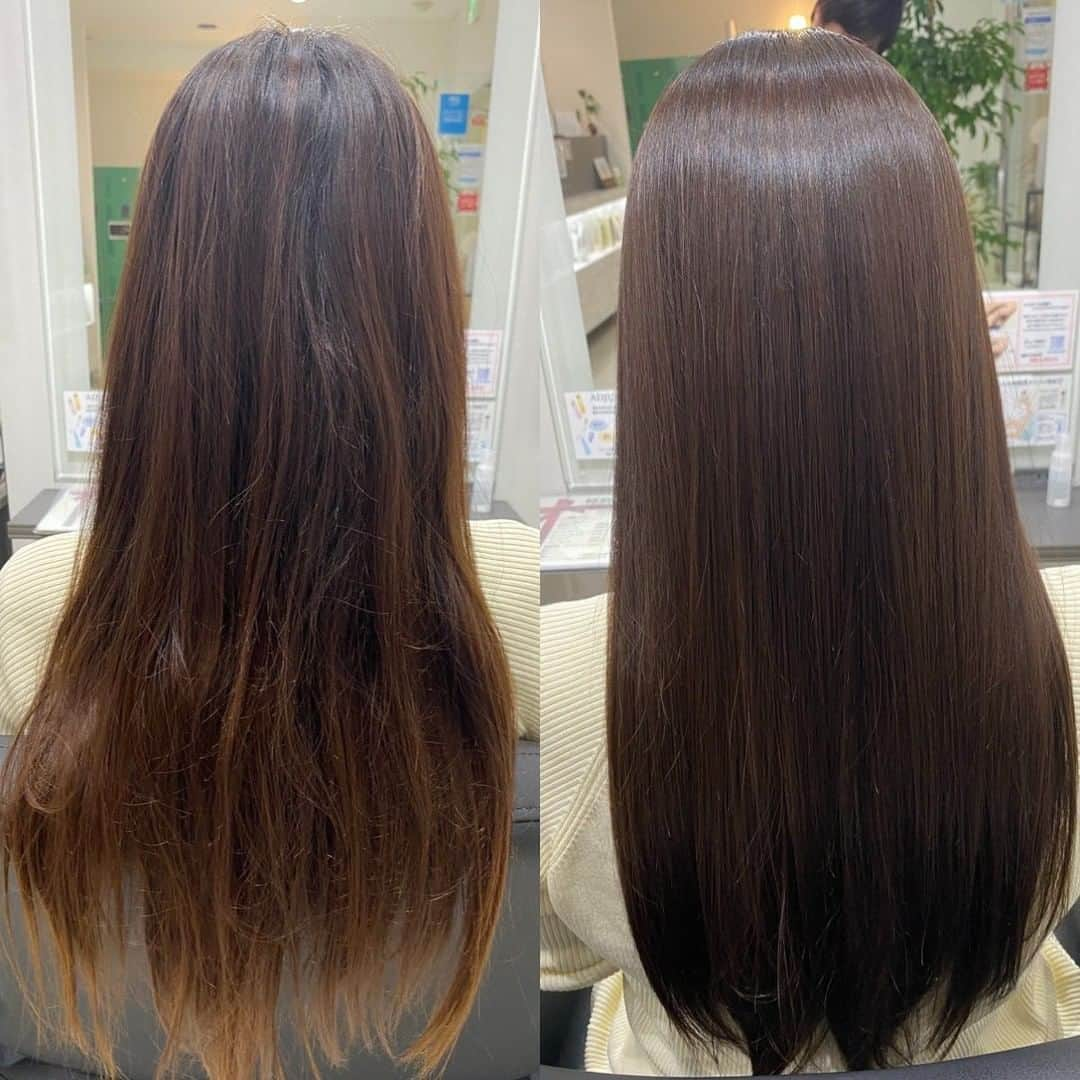 中村かなさんのインスタグラム写真 - (中村かなInstagram)「💇‍♀️ 𝑯𝒂𝒊𝒓 𝑪𝒂𝒓𝒆 ・ ・ 月に1度の美容院💕 最近は名駅 " ema "の " @ema_mita.tsuyoshi "さんに お願いしてます✨ ・ ミタさんの髪質改善トリートメントは髪がサラッサラになる〜 ▶︎▶︎2枚目 しかもモチがいいのもお気に入りポイント💕 ・ 今回はカットとカラーもお願いしました💇‍♀️ ロングヘアーさんにはオススメのケア❤️ 偶然にも❣️私のあとのお客様は絵美さんっ🤣🙌 私の周りは結構通ってるのです💕✨ ・ @ema_mita.tsuyoshi さんに DMで予約で20%オフになりますよっ💌 ・ ・ ・ ・ #髪質改善トリートメント #髪質改善 #ロングヘア #サラサラヘアー #サラツヤ #サラサラヘア  #サイエンスアクア #美髪チャージ #美髪 #美髪ケア #emaassort #nagoya #名古屋 #名古屋駅　#名古屋美容院 #名古屋美容室 #名古屋美容　#美容好きな人と繋がりたい #美容好き　#ヘアケア　#トリートメント　#ヘアトリートメント　#nagoya #haircare #hair #サロンモデル　#サロモ　#japanesegirl #ig_nagoya  #ポートレートモデル」1月14日 23時39分 - k777pime