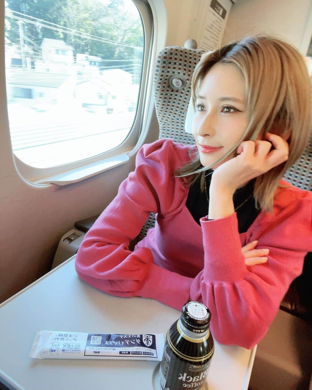 有馬綾香のインスタグラム：「帰京です🚄 年末年始18日間の帰省が終わりました！ 今までで最長かも…！！ でもあっという間だった…😭 🐯とも沢山過ごせたし幸せだったなぁー！  毎日毎日飽きもせずママとデートを繰り返し、元気をチャージしたので東京でもニート頑張ります！！ たまに働きます！！！  嘘です！！！  しっかり働きたいと思います😂  富士山綺麗に見えました🗻✨ ご利益ご利益ぅ〜  #帰京　#帰省　#長い帰省でした #新幹線　#まさかのグリーン車　#粋な計らい #モーメント撮影会 #ありがとうございました　#快適　#勿体無くて　#自撮りの為に　#化粧しました　#のぞみグリーン車　#おしぼり最高　#厚手おしぼり」