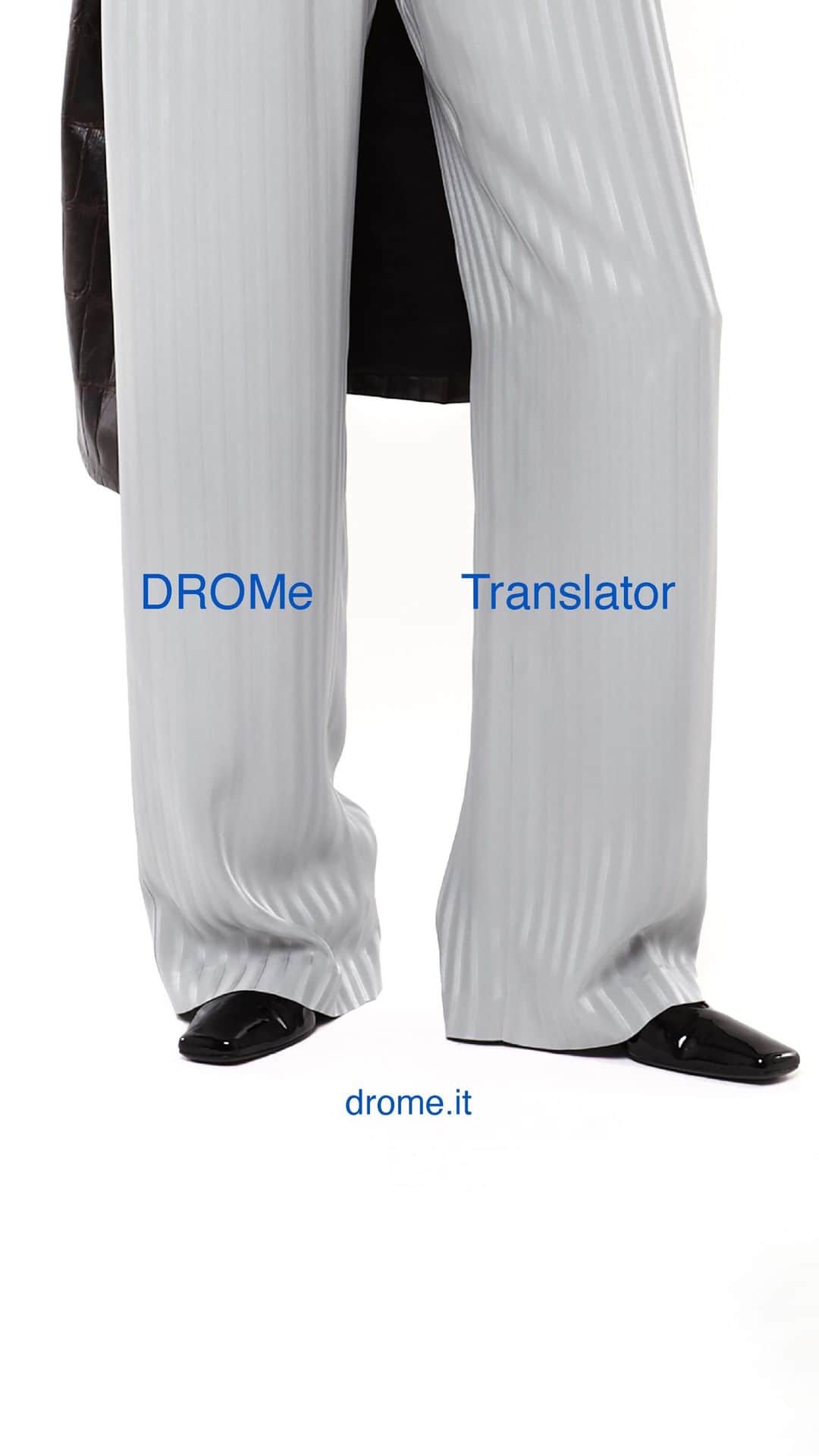 ドロームのインスタグラム：「DROMe Translator: enter text.  40% off all Fall Winter 2021/22 Collection on drome.it  #dromeofficial」