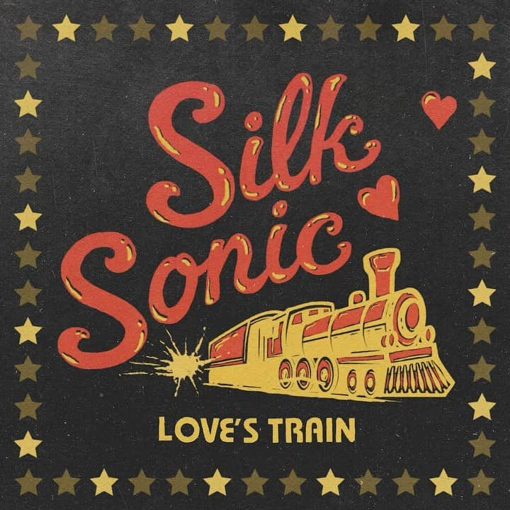 ブルーノ・マーズのインスタグラム：「This is one of Silk Sonic’s favorite songs originally recorded by the group Con Funk Shun. Every time @anderson._paak and I get behind instruments we play this. We love this song so much we wanted to sing it for y’all. #HappyValentinesDay Beautiful people. #LovesTrain available everywhere. 🚂♥️ ✨」