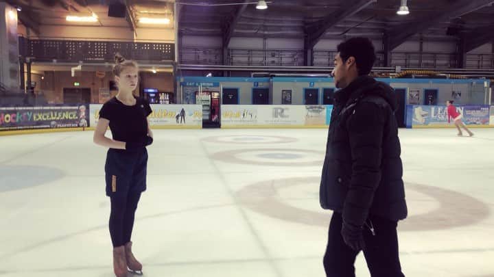 アナスタシヤ・ガルスチャンのインスタグラム：「Couple year ago with talented @_oscarpeter @katieandoscar_ making my step sequence for short program in Blackpool and I am already thinking about 💃🏼⛸😅 You should always thinking and dream about your near future 😜 Thank you for all and miss you ❤️」