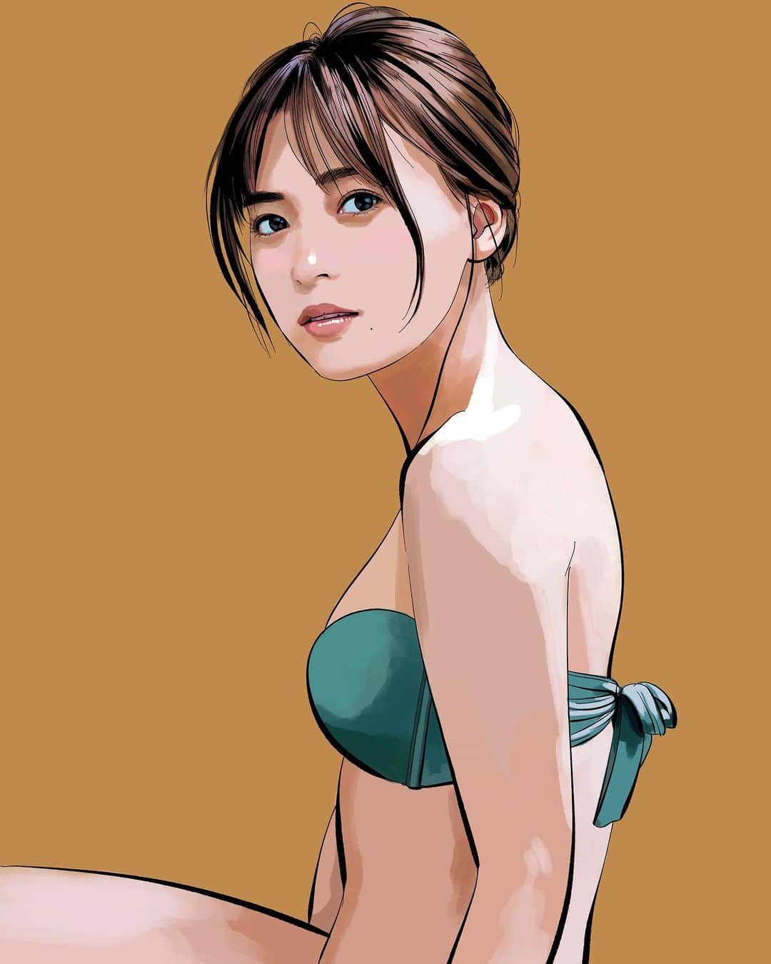 てらりんさんのインスタグラム写真 - (てらりんInstagram)「『新條由芽さん(@yume_shinjo )』  #イラスト #イラストレーション #女優 #新條由芽 #illustration #portrait #art #drawing #actress #yumeshinjo」2月11日 21時13分 - terarin08