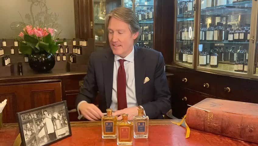 フローリスのインスタグラム：「Join Edward Bodenham, perfume director and 9th generation family member at Floris, as he talks us through the history of our iconic fragrance A Rose For... EDP   Shop now via the link in bio   #FlorisLondon #Fragrance #Gift #BritishPerfumers #British #Perfume #LuxuryGift #89jermynstreet #BritishCraftsmanship #FamilyPerfumers #Perfumery #LuxuryFragrance #Royalwarrant #ValentinesDay #ValentinesDayGift #ValentinesDayGiftGuide #RedRose #Oud #ARoseFor #Rose #EDP」