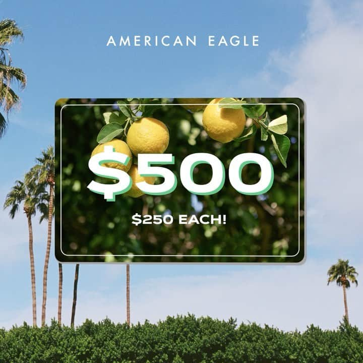 American Eagleのインスタグラム：「Starting your weekend strong 💪 with another $500 Giveaway!! That's right, another $250 for you and $250 for a friend!  To enter: 1. Follow @americaneagle on Instagram 2. Share this post to your IG story and tag @americaneagle 3. Tag a friend in the comments with #AESweeps  You each could win $250 to shop at AE - $500 total!  You must complete all steps to enter. Don’t forget to check your DMs–you might be a lucky winter!  NO PURCHASE OR PAYMENT NECESSARY TO ENTER OR WIN. Sweepstakes starts at 1:00pm on Feburary 11, 2022 and ends at 12:59pm on February 13, 2022. Open only to legal residents of 50 US & DC and Canada (void in the province of Quebec). Must be 18 or older to enter. Enter by following @americaneagle on Instagram, include #AESweeps and tagging one (1) friend in the comments of Sponsor's Sweepstakes Instagram post and sharing it. See Official Rules: http://on.ae.com/6004Z72ag for complete details. Odds of winning depend on total number of entries. Void where prohibited. This promotion is not sponsored or endorsed by, or affiliated with Instagram. Sponsor: AEO Management Co., © 2022 AEO Management Co. All rights reserved.」