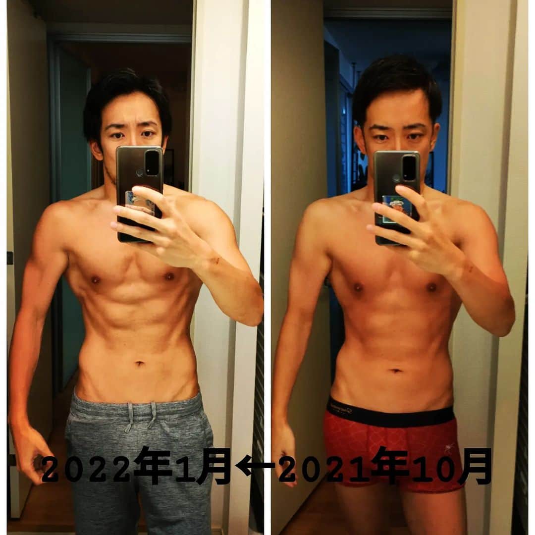 田村一将のインスタグラム：「2/11で34歳を迎えました🎉 お祝いの言葉ありございます！（まだ待ってます） 去年から筋トレにハマり、見ての通りいい感じです。当面はベンチプレス100kg上げるのが目標です。ハマりすぎて家にトレーニングルーム作りました(笑)  あと初金沢行ってきました、海鮮の美味しさが以上ですね。 30超えてからというもの、周りのみなさんのお陰で人生どんどんたのしくなってます。こんな34歳の田村を引き続きよろしくです🙋」