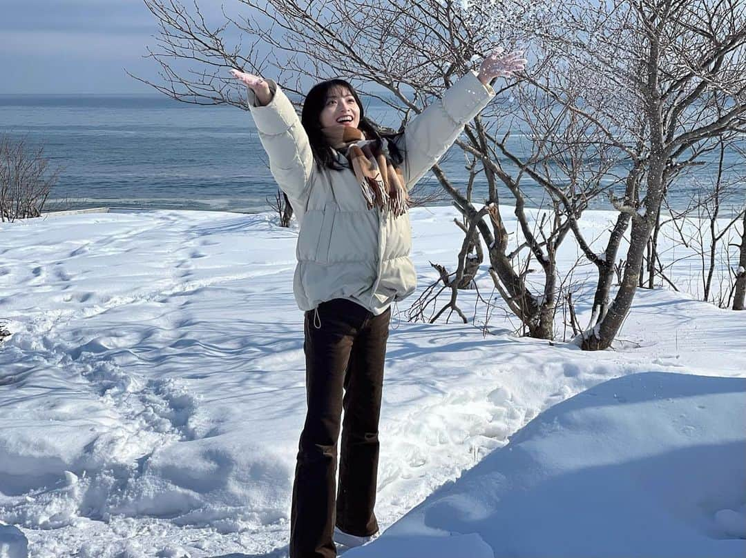 永井理子のインスタグラム：「Happy Valentine's Day🍫❤️  雪国へ行ってきました⛄️」