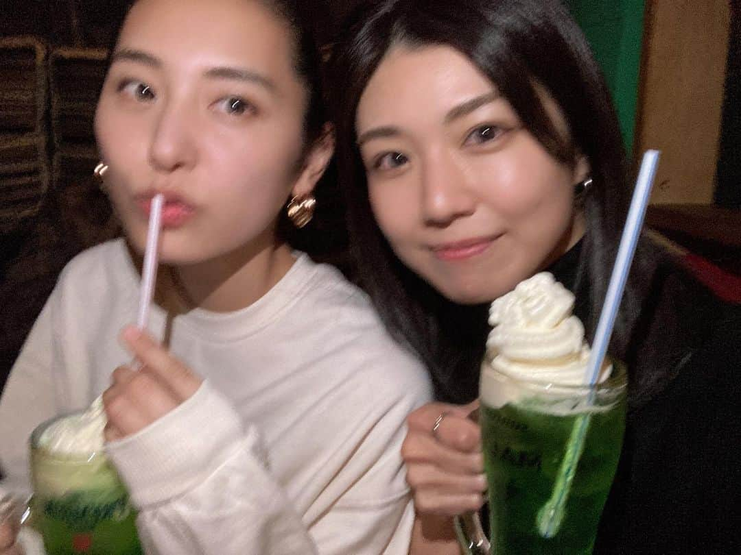 藤木由貴さんのインスタグラム写真 - (藤木由貴Instagram)「くりーむそーだとケイちゃん💚 @keiko_shimokyo」1月22日 15時07分 - yuki.grm