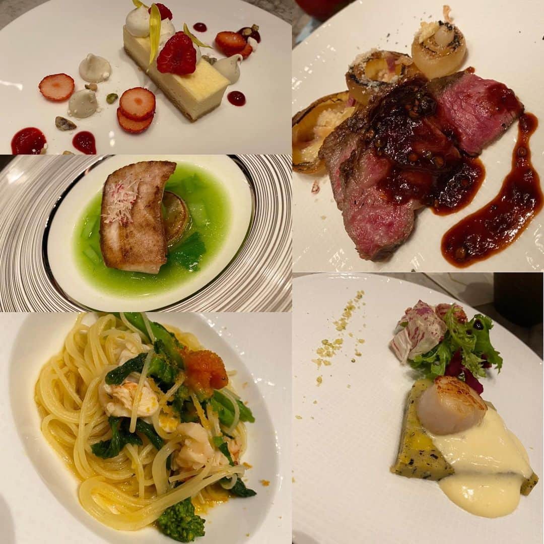 のインスタグラム：「フォーシーズンズ東京大手町のイタリアンレストランでディナー🍴✨  そのあとはプールで恵美塾でした💖  恵美塾では女性の悩みやフェミニンゾーンの話など盛りだくさんでした✨  普段恥ずかしく言えないことも恵美塾なら 心配いらず😊恵美さん　@megumi_koshiba 素敵です💖  明日は朝食からの展示会場からのトークショー✨さらにアフタヌーンティー🫖です✨ 16時チェックアウトも嬉しいのです😆  #至福の時間 #フォーシーズンズホテル東京大手町  #小柴恵 #イデアルーチェ #女子力 #40代  #矢部美穂」