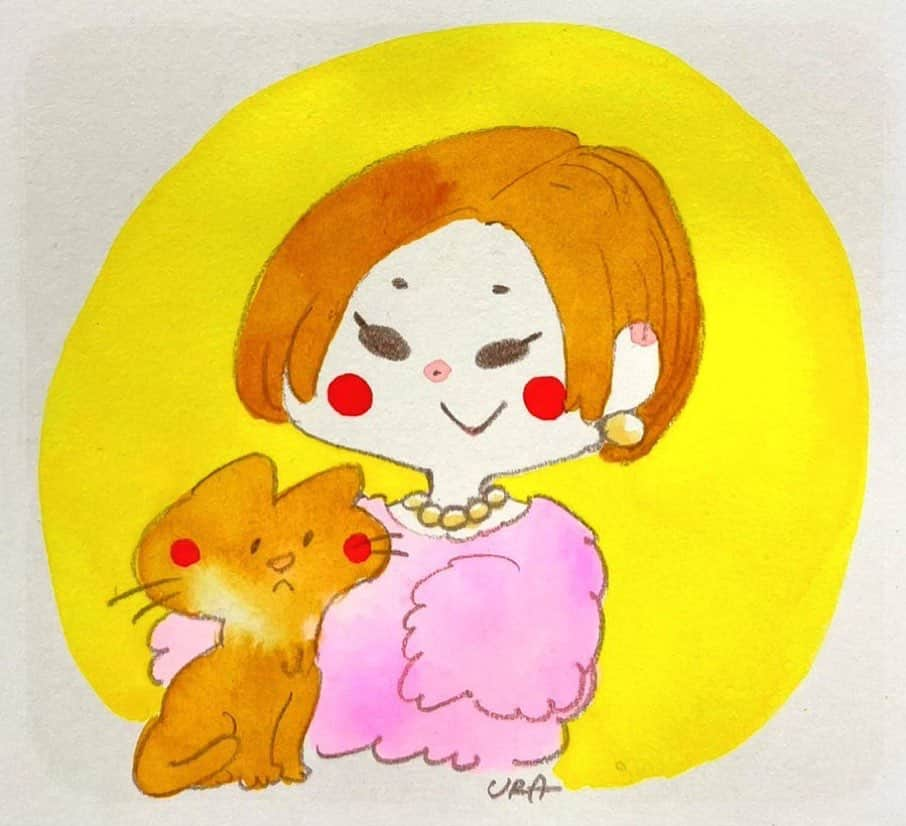 りえっくすのインスタグラム：「イラストレーターの🌻すずき うららさん🌸がりえとエドを描いてくださったのー🐈 お母さんにもそっくりって言われたし、エドのこのすんとした口元とか行儀よく座ってるとことかたまんなくそっくり！ めちゃくちゃかわいい😭感動  #すずきうらら　さん #イラストレーター #イラスト #エド #りえっくす」