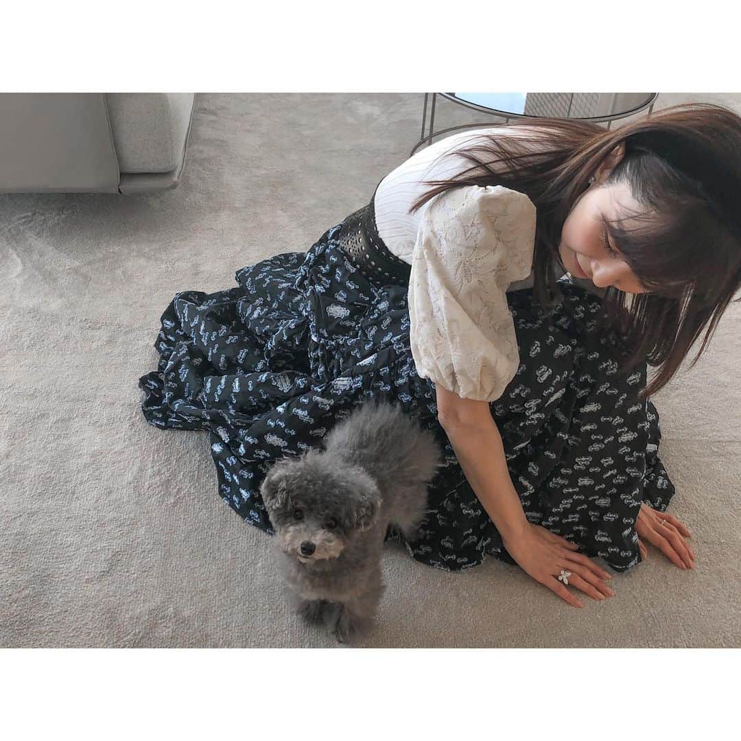 石井美保さんのインスタグラム写真 - (石井美保Instagram)「朝からみな実ちゃんが撮ってくれた写真を見返して癒されてます。 うちに来るなり私の膝に乗ったり、横でコテンと寝てみたり。ママにアピールしてみたり。こりゃたまらないわ💕 2枚目私服タグ付けしました。」1月25日 9時57分 - miho_ishii