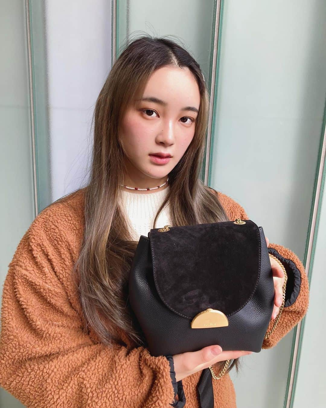 櫻井美羽さんのインスタグラム写真 - (櫻井美羽Instagram)「👜@polene_paris 혜림언니가 만들어준 목걸이🍒」1月25日 21時35分 - beauty_feather0