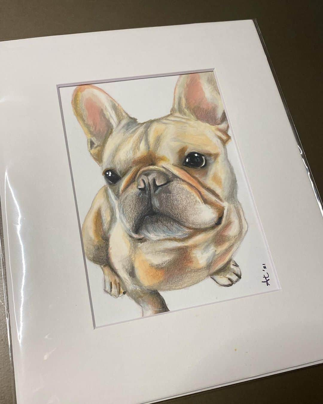 Hamlinさんのインスタグラム写真 - (HamlinInstagram)「Check out this wonderful drawing that @angelatdesigns created for Hamlin! It’s so amazingly amazing and awesome. My jowls look so lifelike that you can practically see the lint balls, crumbs, and unearthed Micro Machines found under couch cushions tucked away in my whisker flaps. Thanks for the amazing art piece!!! ❤️  Check out @angelatdesigns to find out more about how you can get your own custom drawing of your furbaby!」1月26日 11時28分 - hamlin_the_frenchie