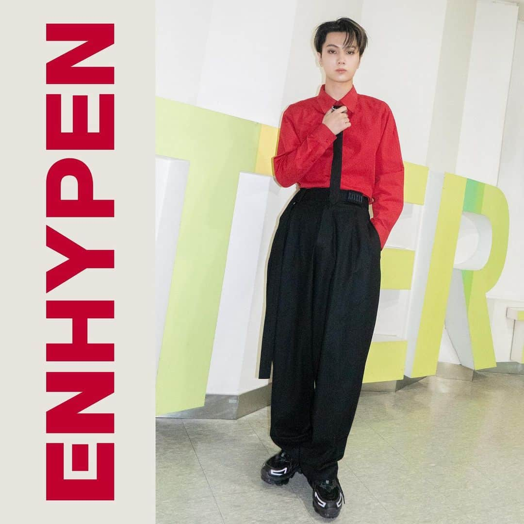 ENHYPENさんのインスタグラム写真 - (ENHYPENInstagram)「ENHY-FASHION #Blessed_Cursed @ [DIMENSION : ANSWER] Music Broadcasting 220113 ~ 220123 - M COUNTDOWN  - Music Bank  - Inkigayo - SHOW CHAMPION  #ENHYPEN #ENHY_FASHION #JAY」1月26日 18時00分 - enhypen