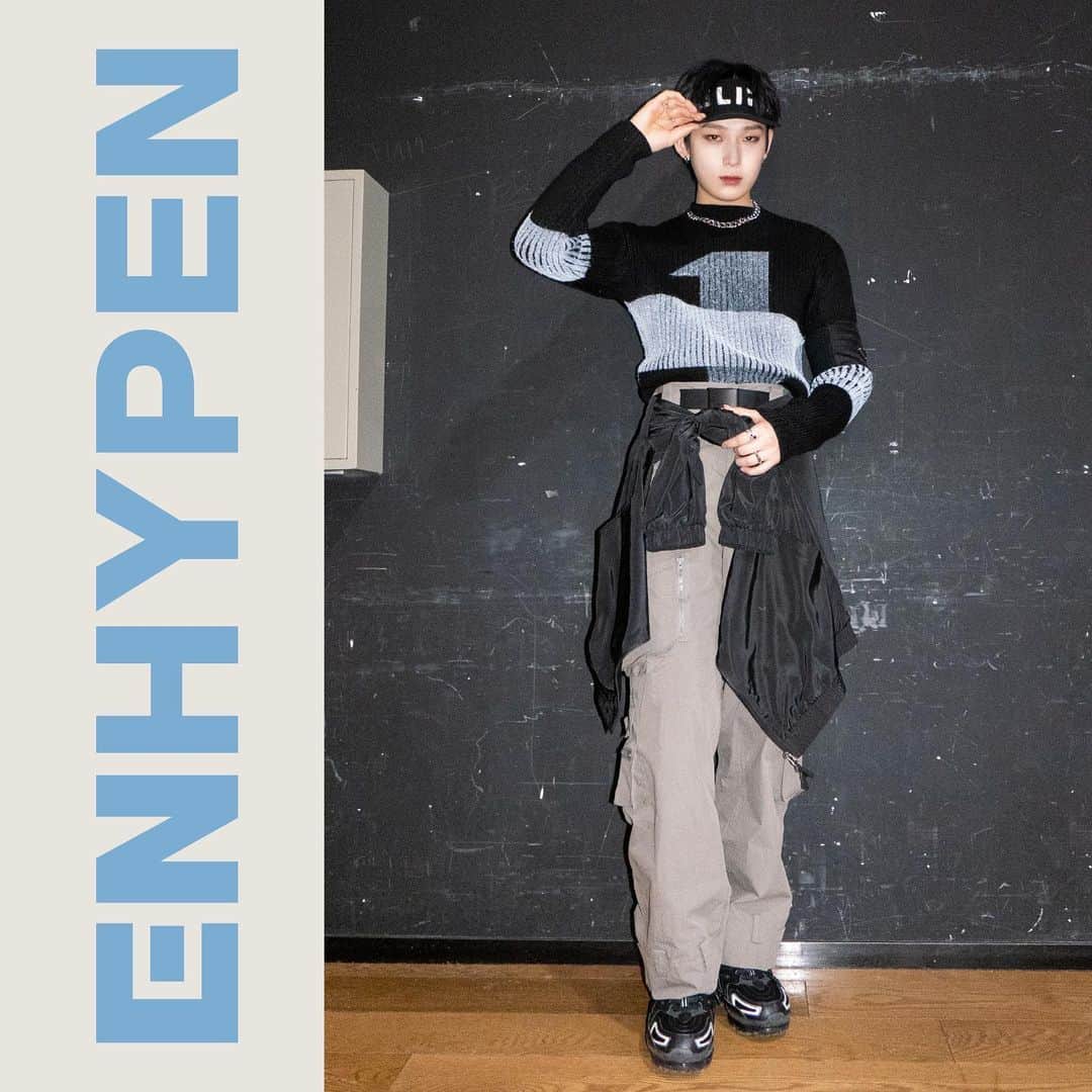 ENHYPENさんのインスタグラム写真 - (ENHYPENInstagram)「ENHY-FASHION #Blessed_Cursed @ [DIMENSION : ANSWER] Music Broadcasting 220113 ~ 220123 - M COUNTDOWN  - Music Bank  - Inkigayo - SHOW CHAMPION  #ENHYPEN #ENHY_FASHION #SUNOO」1月26日 18時02分 - enhypen