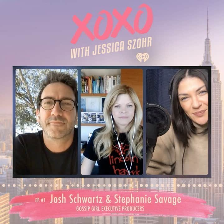 ジェシカ・ゾアのインスタグラム：「It’s #GossipGirlDay! I’m so excited to share my new @iheartradio podcast - XOXO! Join me as we take a walk down #GossipGirl memory lane. My first guests are the brilliant minds that started it all… @joshschwartz76 and @stephaniecarolsavage  Click the link in my bio now to listen to the premiere episode… I know you’ll love it! #XOXOpodcast」