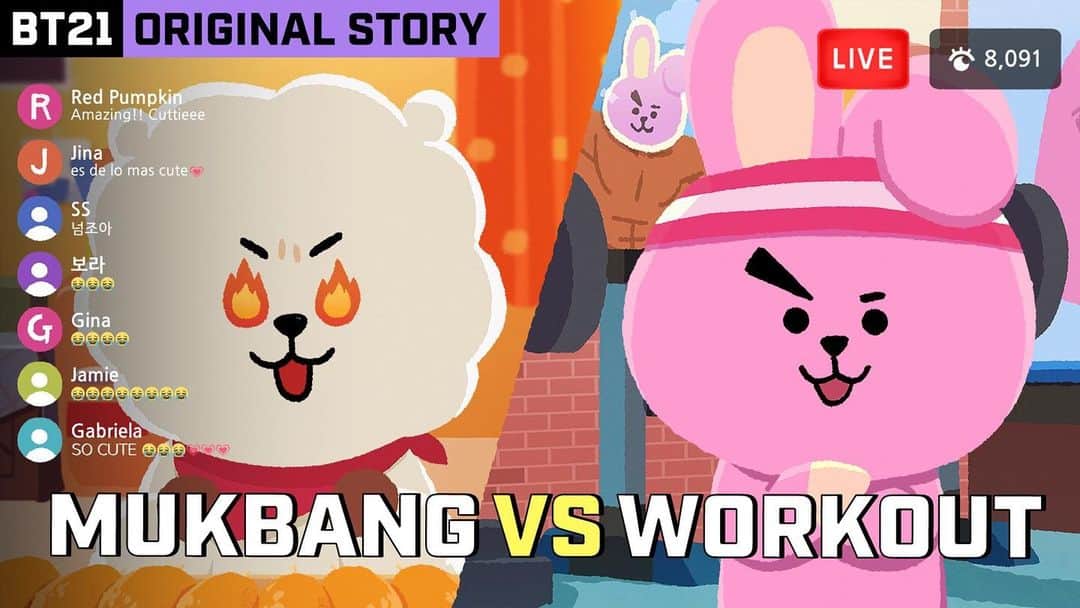 BT21 Stars of tomorrow, UNIVERSTAR!さんのインスタグラム写真 - (BT21 Stars of tomorrow, UNIVERSTAR!Instagram)「A competition sparks between RJ and COOKY!🔥  What will the results be?🤭  The answer is one click away!  👉  Link in bio!  #BT21 #Friendship #BT21_ORIGINAL_STORY」1月27日 18時00分 - bt21_official