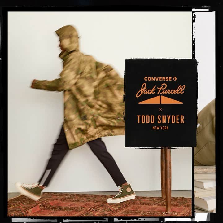 トッドスナイダーのインスタグラム：「LAUNCHING NOW: The Jack Purcell "Rebel Prep" Collection—a thoroughly modern mash-up of streetwear and traditional gentleman’s fabrics inspired by the way that artists, rock stars and other rebels effortlessly mix sportswear with sartorial styles.  Tap the link in bio to shop now.  #TSxConverse」