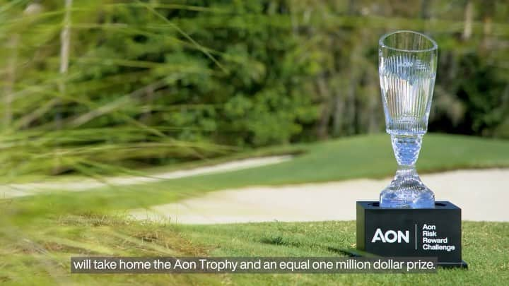 リセット・サラスのインスタグラム：「The #AonRiskReward Challenge is back this week on the 16th hole at Boca Rio Golf Club. Follow the season-long competition for the Aon Trophy and $1M prize on both the @PGATOUR and @LPGA, as Aon highlights the season’s top decisions. Proud to be an @Aon_plc Ambassador!」