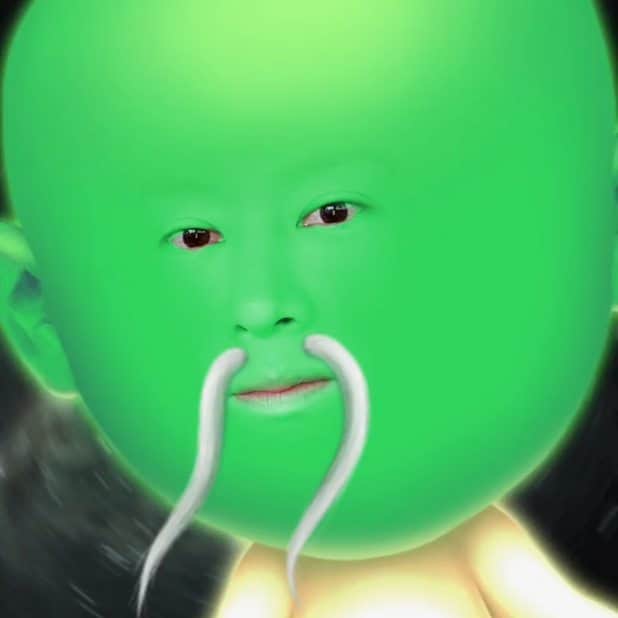ヒチョルのインスタグラム：「골뱅이들이 기다리던 Green Man이 돌아왔다🍒 Bubble에서 만나볼까요🤗🤢💙🤗🤢💙 . . #Lysn #Bubble #GreenMan」