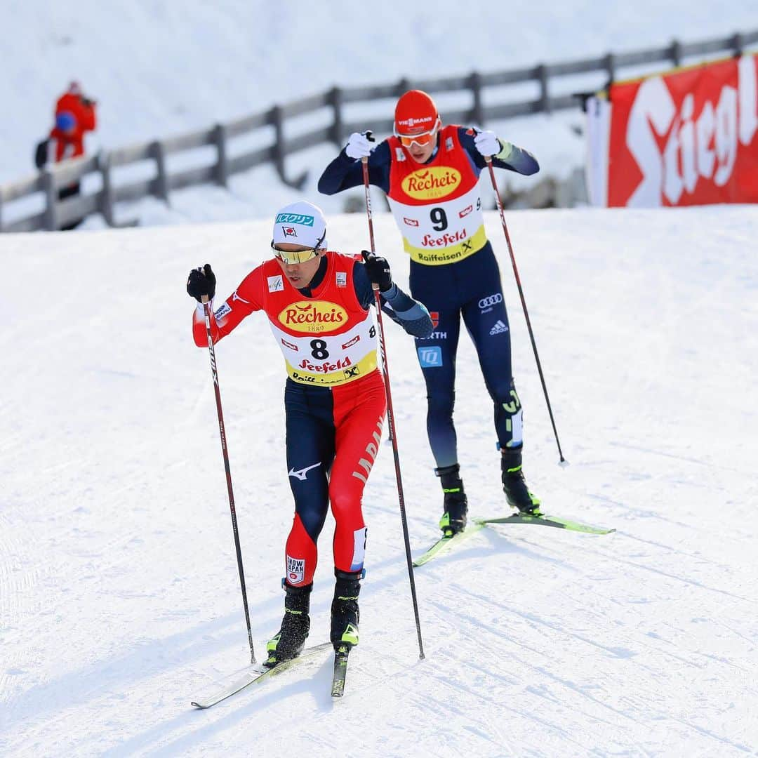 渡部暁斗のインスタグラム：「TRIPLE day1 : 9th place. It’s been a long time since I ran 7.5km last time. 15 years ago maybe? I remembered how hard it was. I hope it’s gonna be calm day on the hill tomorrow.🤞  #fisnoco #livetoski #BeWhoYouAre #fischerski #swix #oakley #goldwin #poc #kinetixx #アミノバイタル #バスクリン 📸 @nordicfocus」