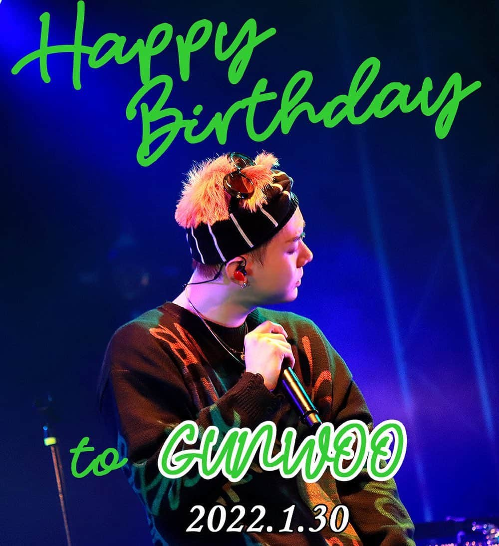 MYNAME【公式】のインスタグラム：「Happy Birthday GunWoo 🥳🎂  コヌのBirthday Movieをmobileサイトで公開しました🍀  コヌへのBirthday Messageも大募集中💌💚 Birthday Messageを送って限定待受画像をgetしましょう😁  Birthday MovieとMessageはこちらから👇  ✔️📱http://myname-mobile.com/  #MYNAME #MYgirl #마이네임 #HappyBirthdayGunWoo」