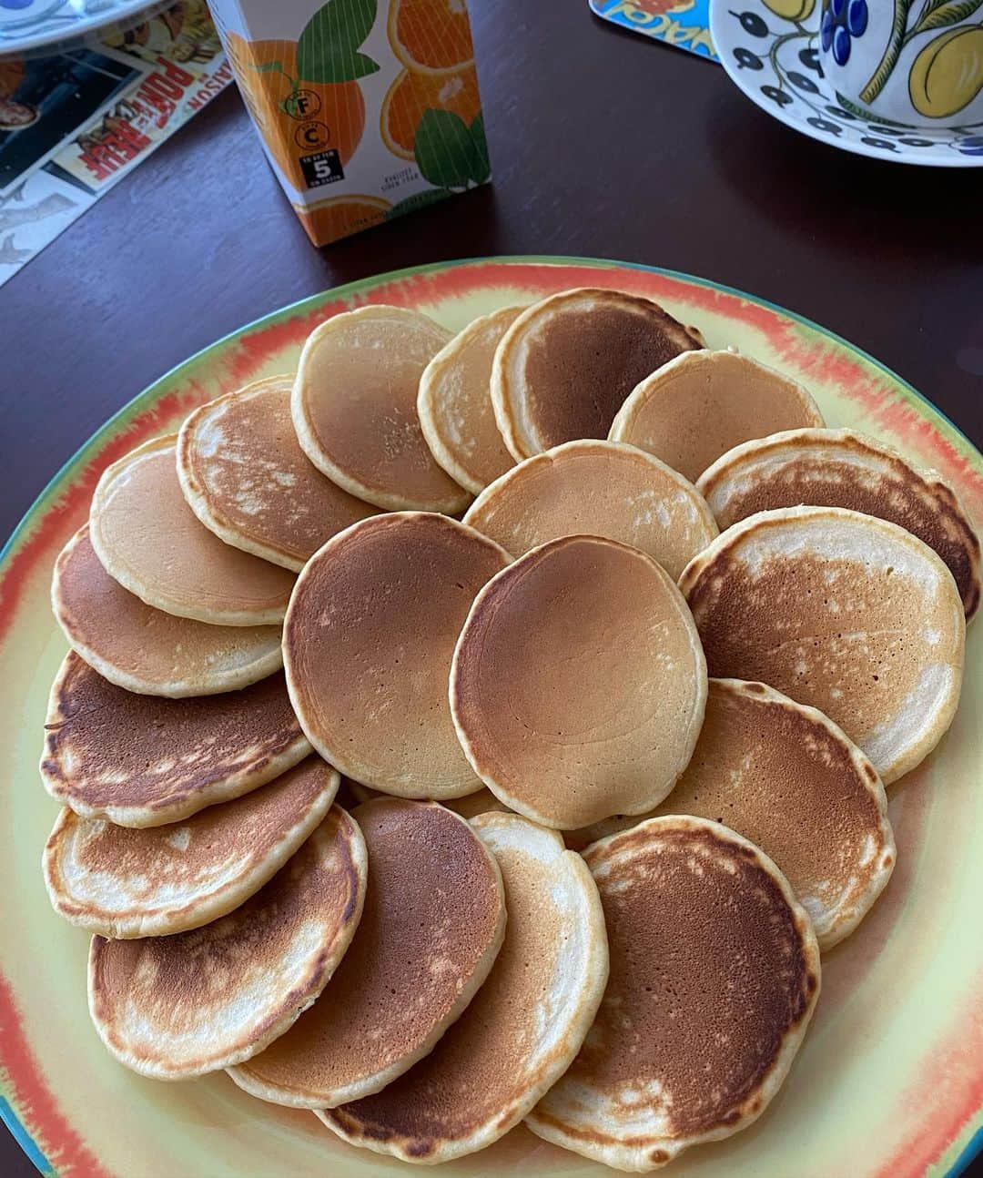 Rie's Healthy Bento from Osloさんのインスタグラム写真 - (Rie's Healthy Bento from OsloInstagram)「Ricotta Pancakes for a weekend breakfast. A pile of mini sized topped with butter and maple syrup 🍁 🐮 🥞 #pancakes #breakfast #パンケーキ#朝ごはん＃いただきます#instafood#yummy#yummyfood#foodstagram」1月30日 18時35分 - rieshealthycooking