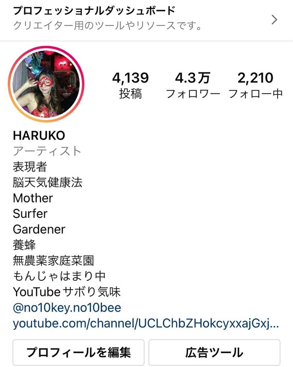 HARUKO（真木明子）さんのインスタグラム写真 - (HARUKO（真木明子）Instagram)「昨日たいそう酔っ払って 調子に乗って カテゴリーをアーティスト 表現者にしたことに さっき気づいた。 絶賛向かい酒中」1月31日 21時25分 - haruko227