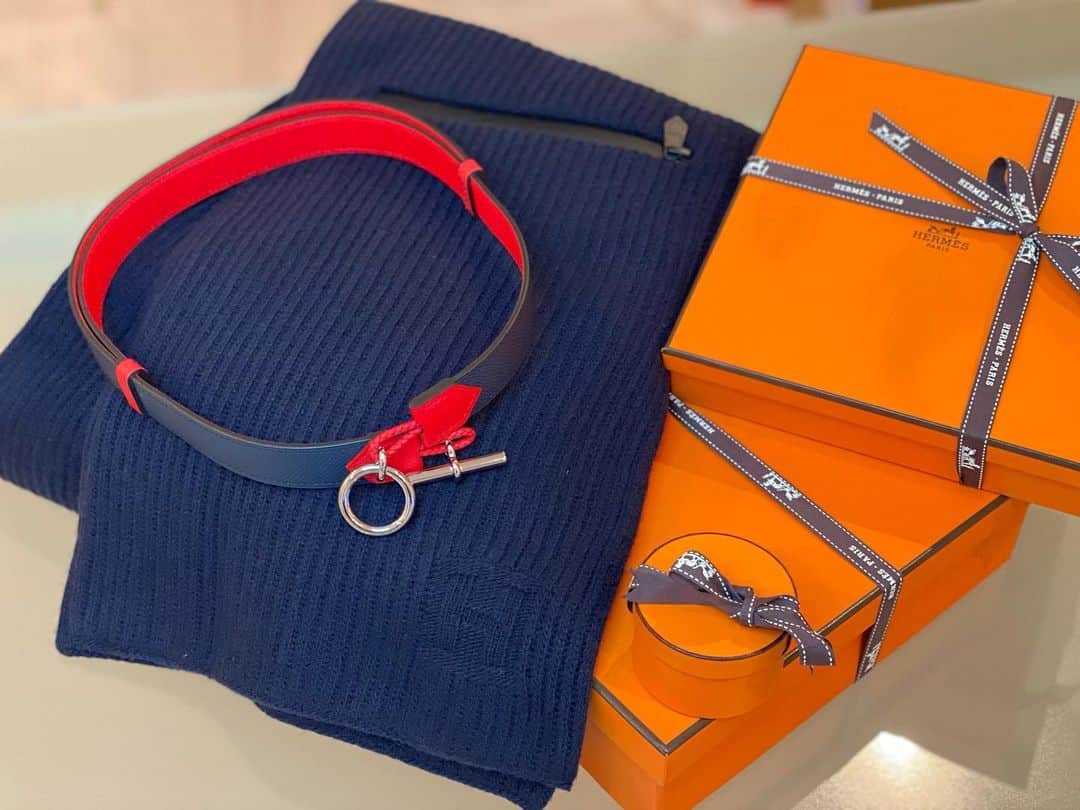 JUNKO（飯田順子）のインスタグラム：「🍊🧡🐴 ・ ・ @hermes  ・ ベルト可愛いのにまだ使えてない🥲」