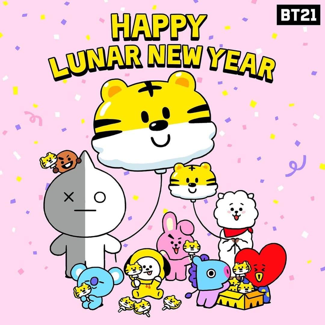 BT21 Stars of tomorrow, UNIVERSTAR!さんのインスタグラム写真 - (BT21 Stars of tomorrow, UNIVERSTAR!Instagram)「Happy Lunar New Year!✨ May your 2022 be filled with love and joy❤️   #HNY #LunarNewYear #BT21」2月1日 12時00分 - bt21_official