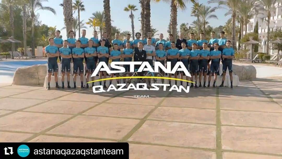 ヴィンチェンツォ・ニバリのインスタグラム：「🎼 Astana Is My Team - Cycling Rap Music Video!  The path to big goals is best started by rallying together as united and motivated team! Cycling is our passion, team spirit is our key to success, victory is our goal! Today we are setting the tone for the whole season, which, we are sure, will be successful!  #AstanaQazaqstanTeam #AstanaTeam #musicvideo #rapvideo #newseason #teamspirit #cyclingrap #cycling  🎬 @vladpritulyak  🎥 @vandermeer.cinematography」