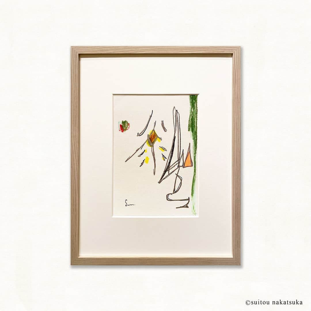 のインスタグラム：「" 光のおめかし "   H 227㎜ × W 158㎜　  #鉛筆　#pastel  #art #exhibition  #コトバノ光　 #suitounakatsuka  #中塚翠涛  #光　#象形文字  #calligraphy」
