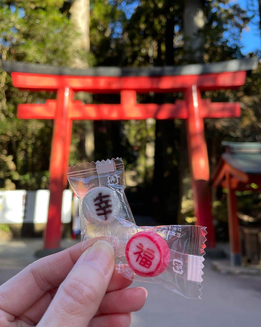 のインスタグラム：「旧暦の新年。  新しいことへの幕開けに向けてお参りしてきました😌  ここから始まる新しい流れもとても楽しみ🌈✨  皆様にも幸福のお裾分けを🧡🙏✨」