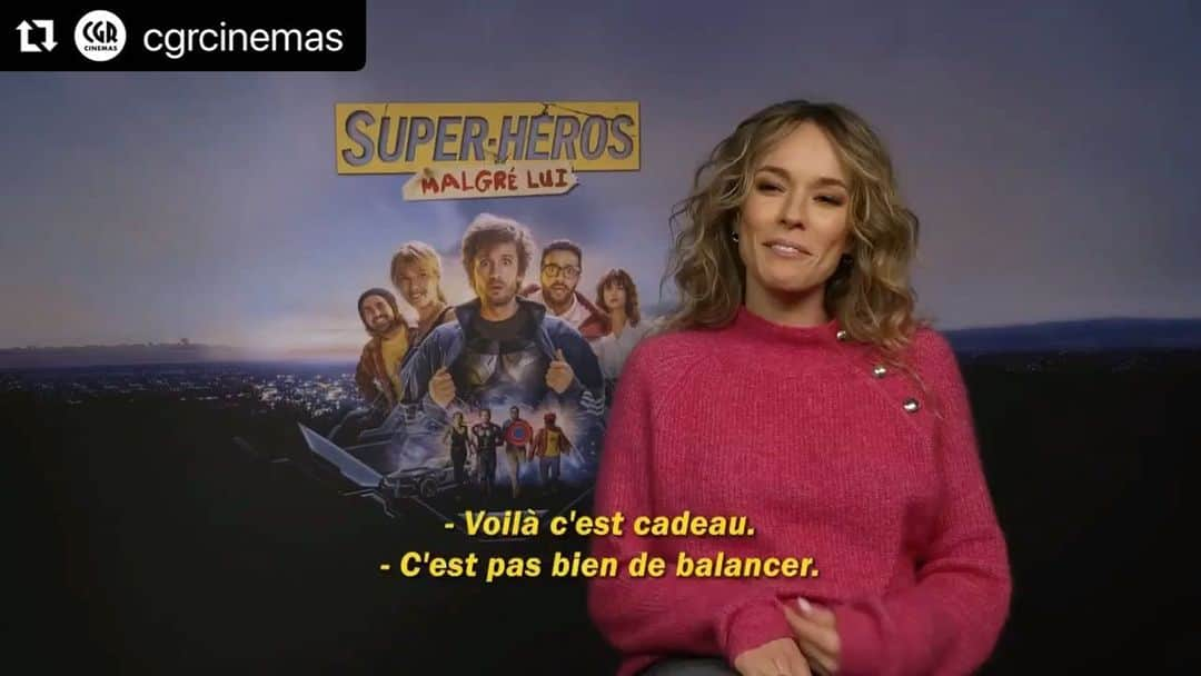 エロディ・フォンタンのインスタグラム：「Élodie Fontan a un petit secret à vous partager ! 😉 SUPER-HÉROS MALGRÉ LUI, le 2 février dans vos cinémas CGR.」