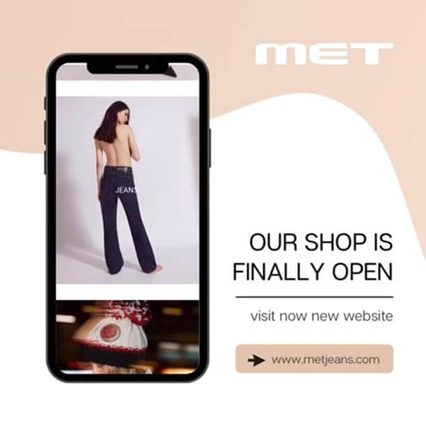 メットのインスタグラム：「We kept the secret for so long, but now we can finally reveal it..!! 🤩 Our ONLINE SHOP in finally open, and... You can purchase all our collections!  What are you waiting for?! Click on the link in bio!!👖  #MetJeans #ShopOnline #YourJeans #FW21」