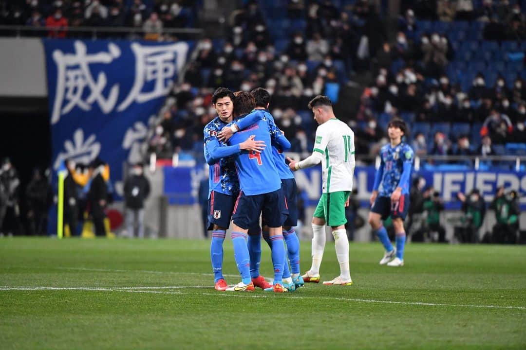 谷口彰悟のインスタグラム：「🇯🇵2-0🇸🇦 応援ありがとうございました！ 次でW杯決めましょう！  #RoadtoQatar #samuraiblue」