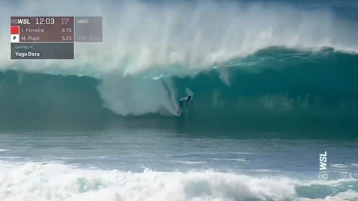 ミグエル・プッポのインスタグラム：「Pipeline💙 #14 #hawaii #pipelinepro (🎥: @wsl )」