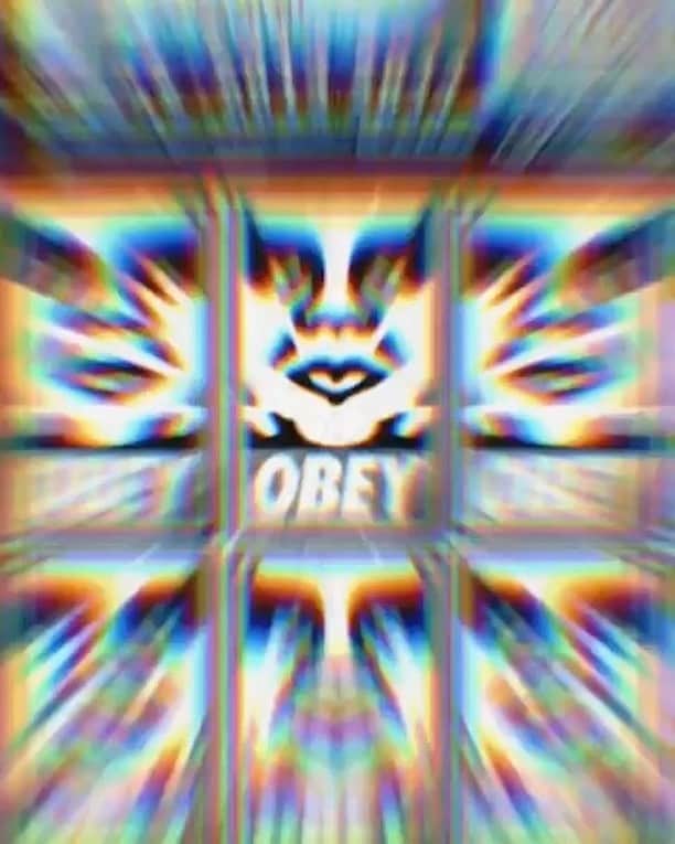 Shepard Faireyのインスタグラム：「The new @obeyclothing collection releases Thursday. Check it out! Animation by my friend @jilliespillie -S  🎶: “No Love Lost” by Joy Division」