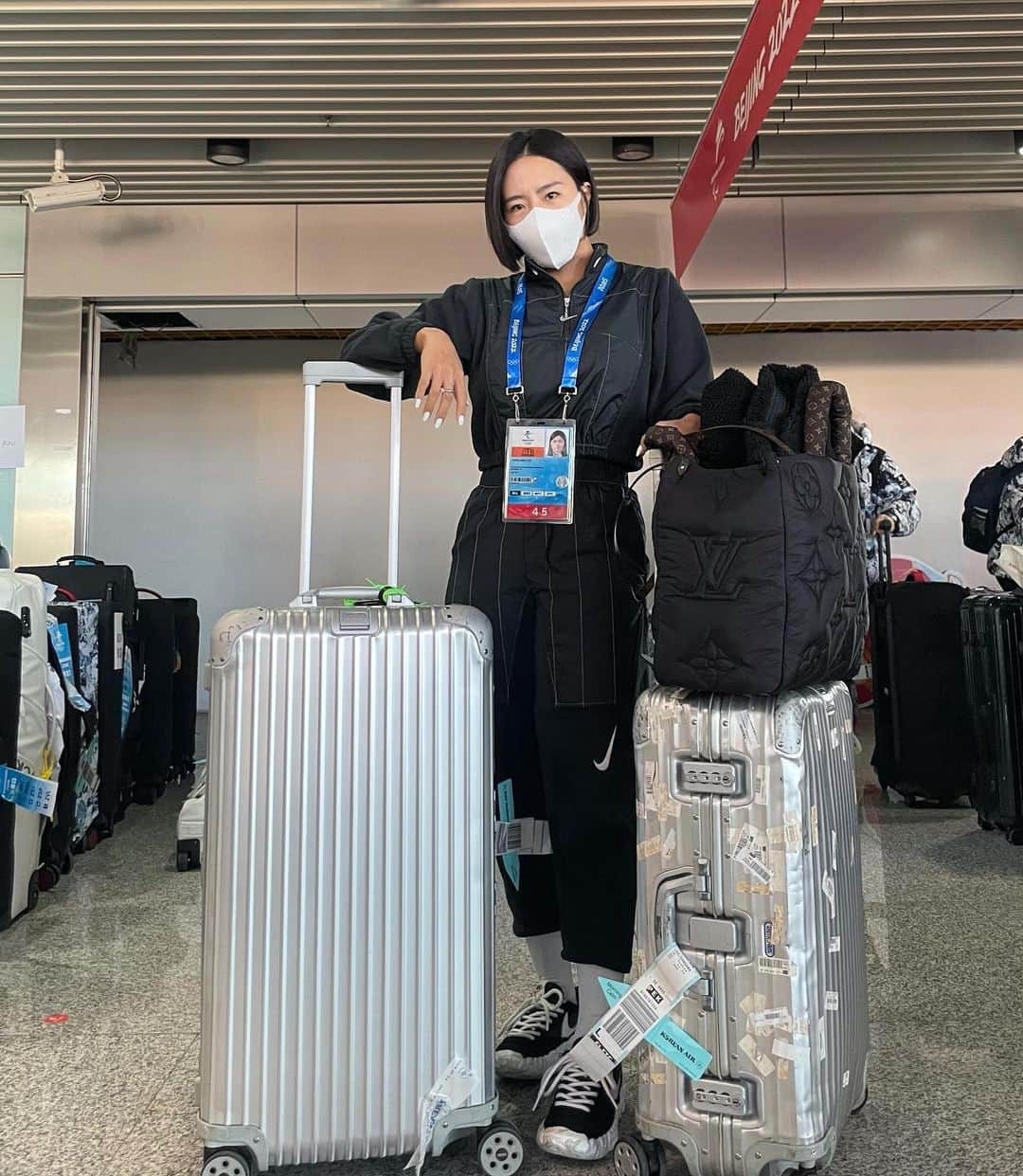 のインスタグラム：「Arrived Beijing 🇨🇳 언니왔다 해설하러🔥 #다섯번째올림픽 #KBS #많관부」