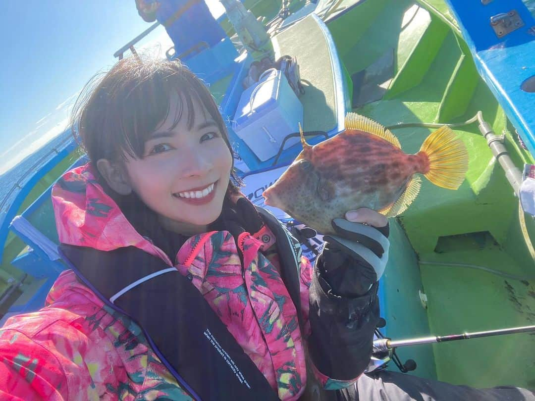 阪本智子さんのインスタグラム写真 - (阪本智子Instagram)「🐟  釣らないとリアルに食べられない魚😂  #カワハギ  肝醤油食べたいなぁ🥲💗  #fishing #fishinggirl #fishingmama #釣り #カワハギ釣り #釣り女子 #釣りガール #男の子ママ #阪本智子」2月4日 9時07分 - tomoko_sakamoto423