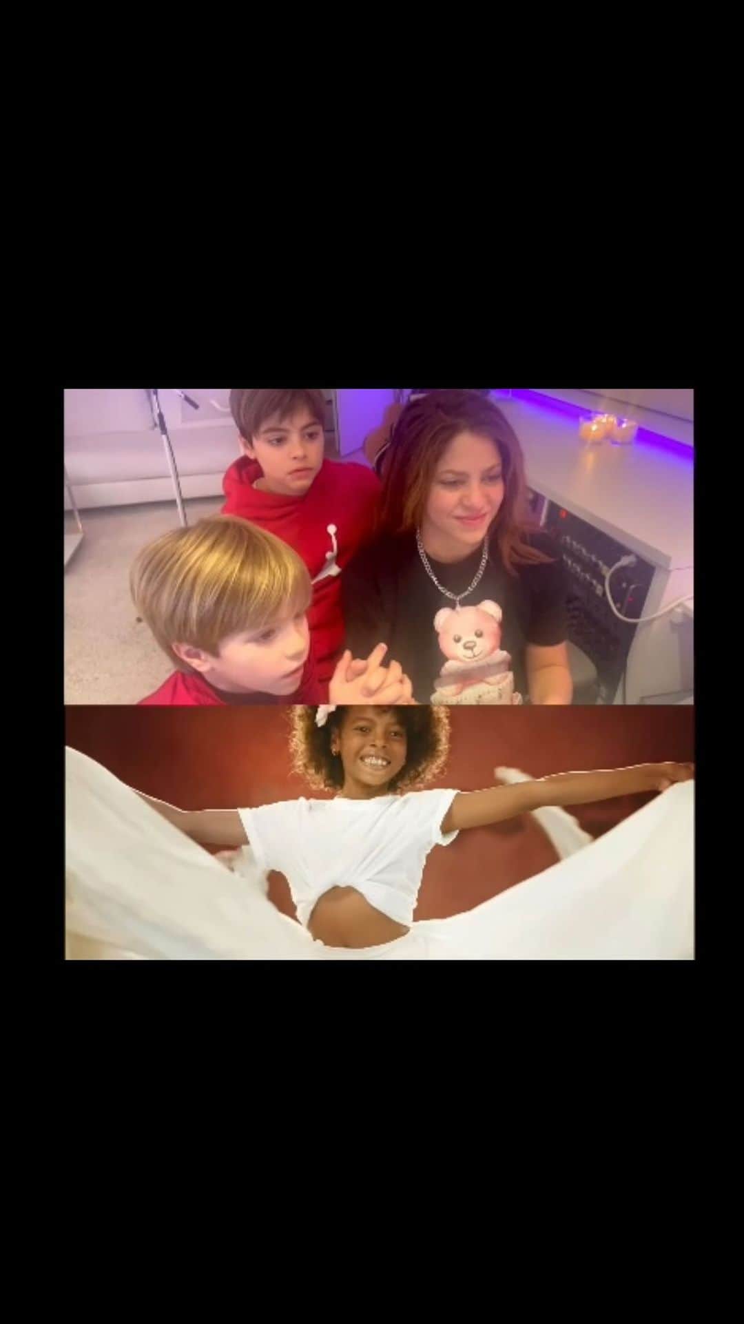 シャキーラのインスタグラム：「Compartiendo con Milan y Sasha este regalo que nos has hecho @carlosvives ❤️」