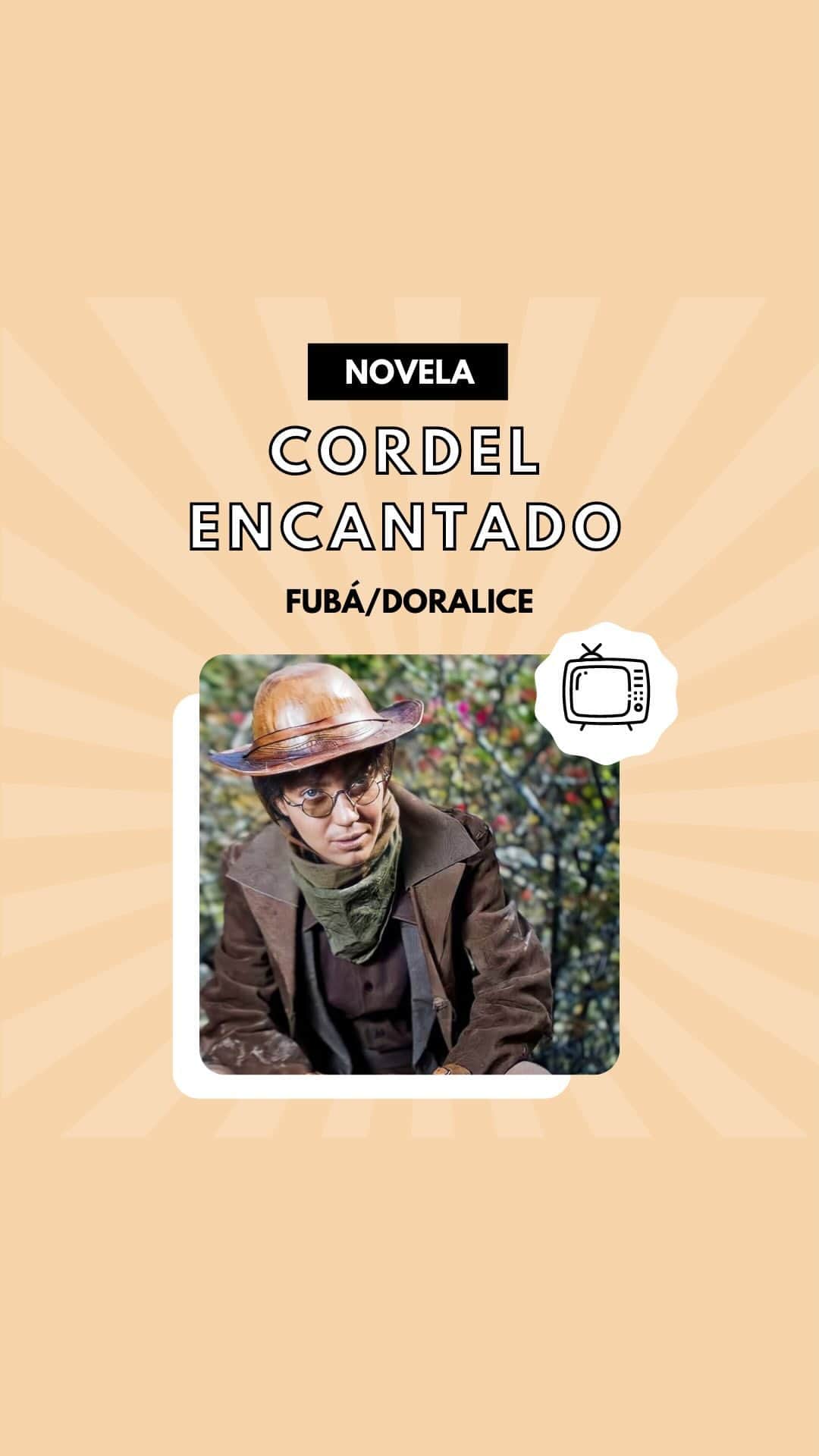 ナタリア・ディルのインスタグラム：「Fubáááá! Inspirado em Diadorim, personagem emblematico do romance “O Grande Sertão Veredas”, de Guimarães Rosa, surgiu para fazer justiça!  Matando saudades dele, e também da Doralice. Essa novela foi linda demais!  Quem lembra dos personagens de Cordel Encantado? 🤩  📺 novela: Cordel Encantado (2011) (Reprodução: TV Globo) . . . #novelasglobo #cordelencantado #tvglobo #atrizbrasileira #atoresbrasileiros #sertão #personagens #tbtatrasado」
