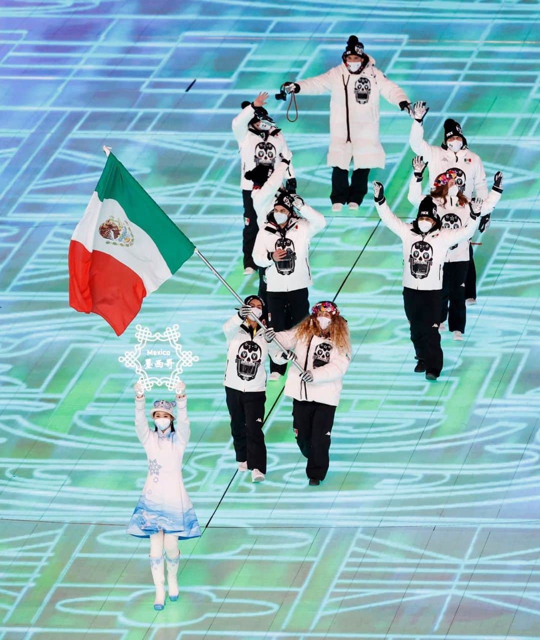 Donovan Carrillo Suazoのインスタグラム：「No tengo palabras para describir lo que sentí al levantar mi bandera durante la inauguración de JO. Que orgullo ser mexicano y representar a mi país.  Gracias por todas sus muestras de afecto y por ser parte de este sueño ♥️🇲🇽」