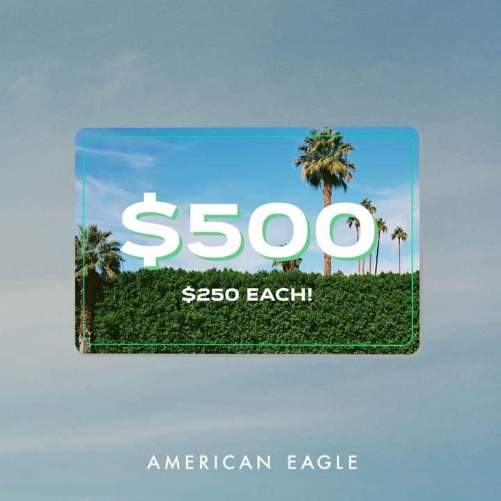 American Eagleのインスタグラム：「‼️YOU get $250, and your BESTIE gets $250‼️ This week you have another shot at winning our $500 giveaway!  To enter: 1. Follow @americaneagle on Instagram 2. Share this post to your IG story and tag @americaneagle 3. Tag a friend in the comments with #AESweeps  You each could win $250 to shop at AE - $500 total!  You must complete all steps to enter. Don’t forget to check your DMs–you might be a lucky winter!  NO PURCHASE OR PAYMENT NECESSARY TO ENTER OR WIN. Sweepstakes starts at 1:00pm on February 4, 2022 and ends at 12:59pm on February 6, 2022. Open only to legal residents of 50 US & DC and Canada (void in the province of Quebec). Must be 18 or older to enter. Enter by following @americaneagle on Instagram, include #AESweeps and tagging one (1) friend in the comments of Sponsor's Sweepstakes Instagram post and sharing it. See Official Rules: http://on.ae.com/6007Zstb3 for complete details. Odds of winning depend on total number of entries. Void where prohibited. This promotion is not sponsored or endorsed by, or affiliated with Instagram. Sponsor: AEO Management Co., © 2022 AEO Management Co. All rights reserved.」