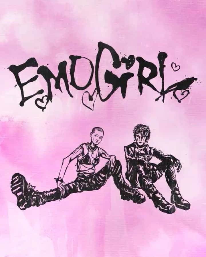 Dark Wavesのインスタグラム：「New @machinegunkelly Emo Girl feat. @willowsmith out now 🖤🤙🏼」