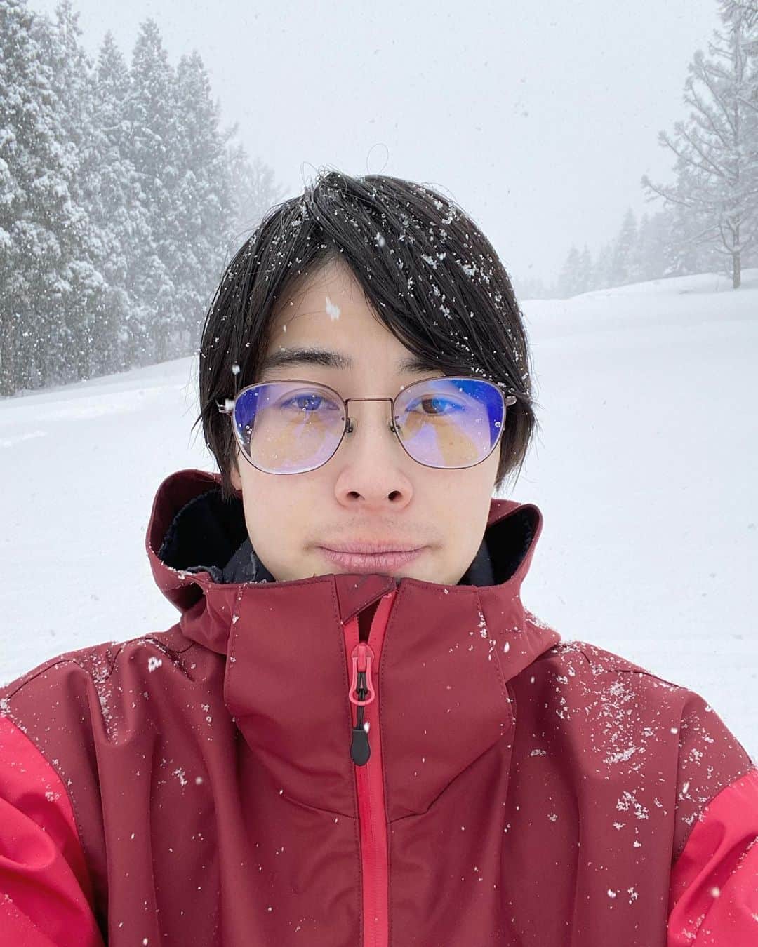 トマトクンのインスタグラム：「ぜんぶ雪のせいだ  #トマトクンの自撮り日記」