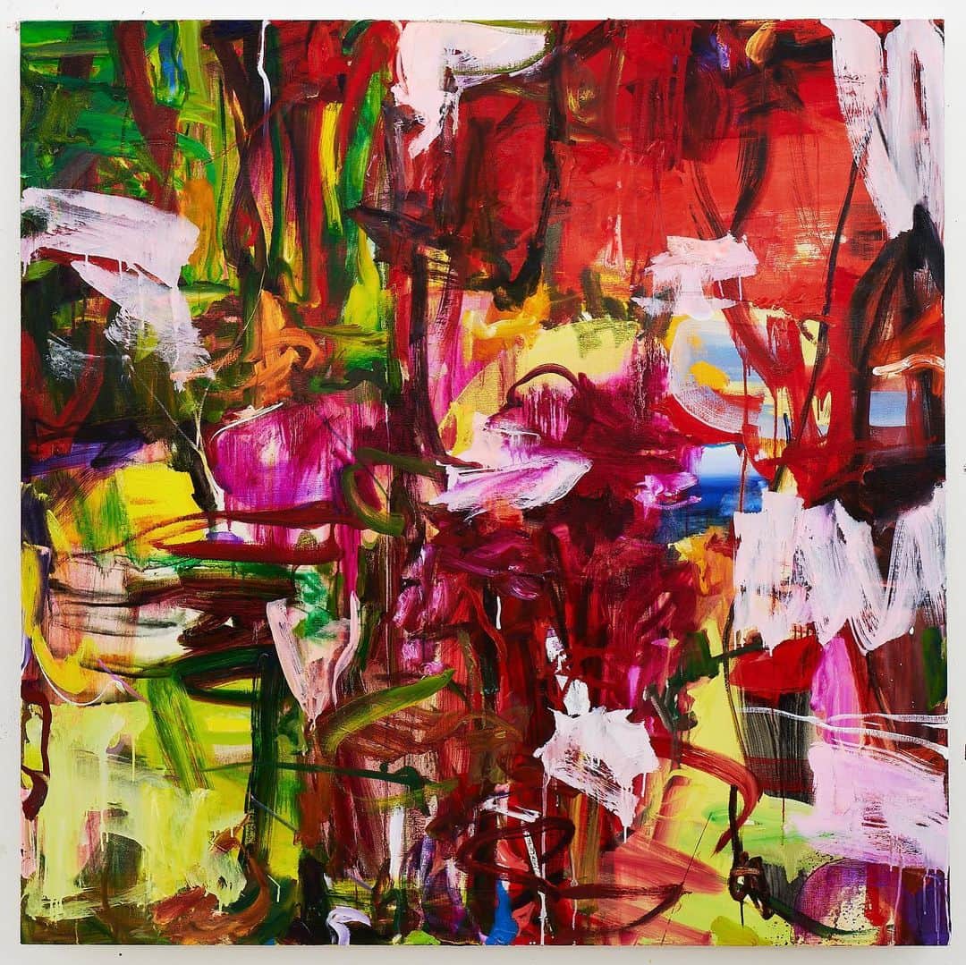 井田幸昌のインスタグラム：「"La Vie en Rose" A celebratory group exhibition on behalf of the 10-year anniversary of the gallery.   February 5 – March 19, 2022  At Mariane Ibrahim gallery (Chicago). @marianeibrahimgallery  About flowers. Paintings that increase in resolution through abstraction.」
