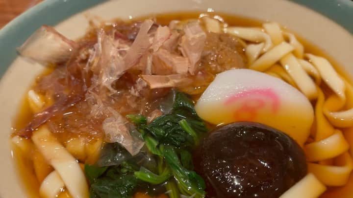 木原稔のインスタグラム：「名古屋名物「宮きしめん」熱田神宮の「宮」とのこと。」